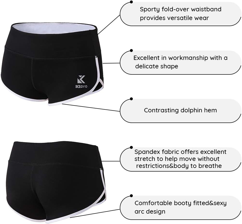 Women'S Active Shorts Fitness Sports Yoga Booty Shorts for Running Gym Workout