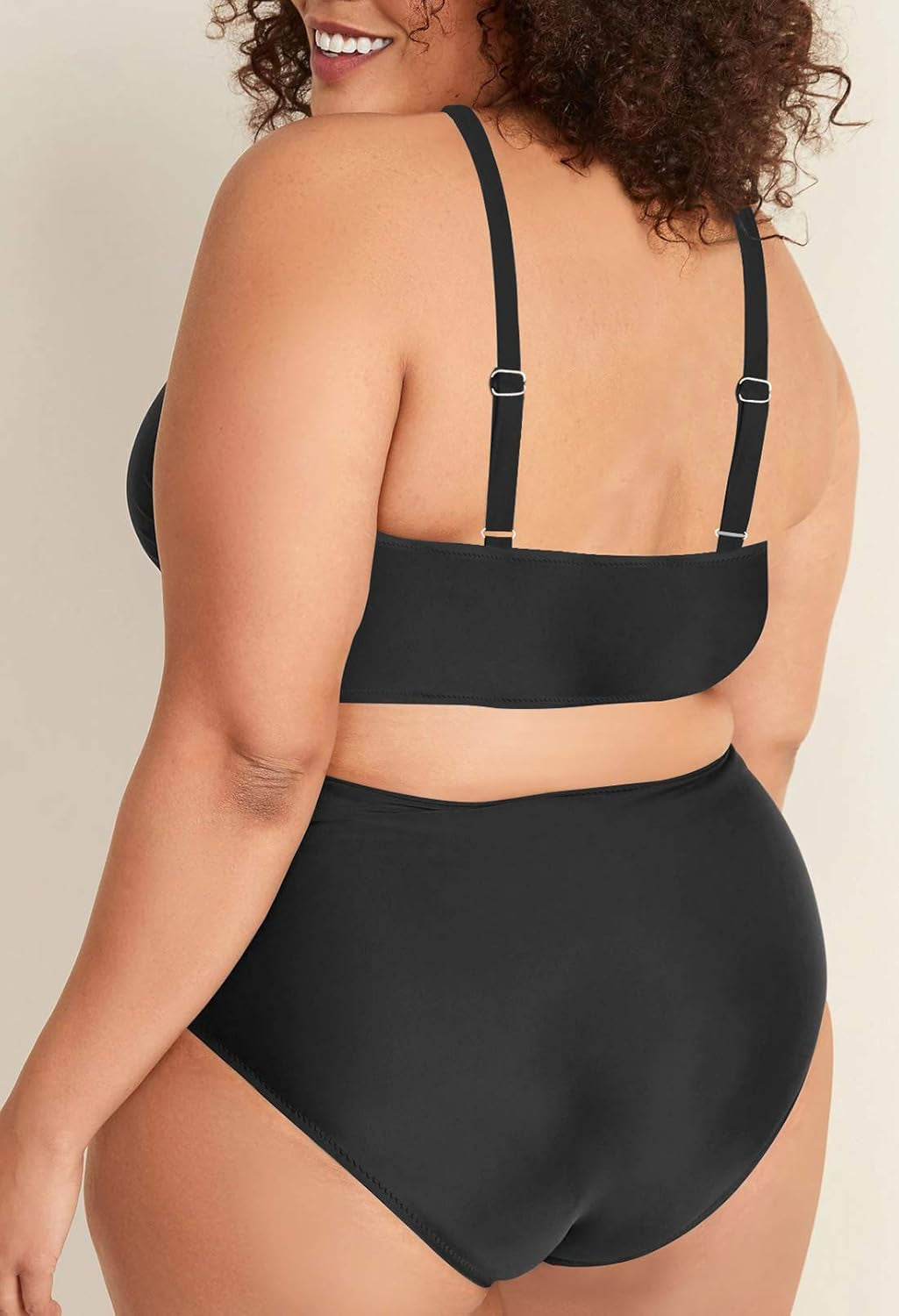 Women'S plus Size High Waist Ruched Swimsuit Swimwear Bathing Suit